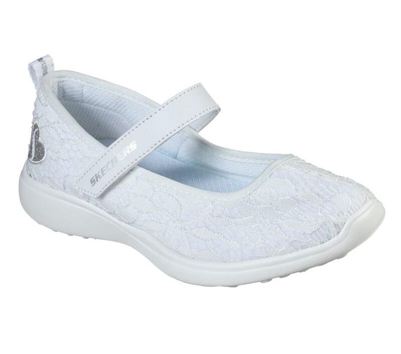 Skechers Microstrides - Lovely Lacey - Girls Casual Shoes White [AU-CO9025]